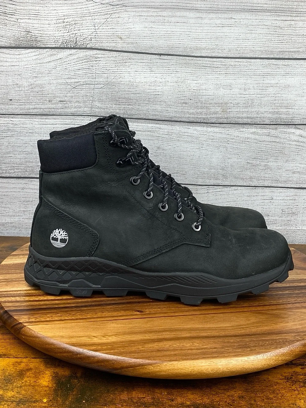 Timberland Brooklyn 6” Waterproof Mid Hiker Black Nubuck Boot Men’s Shoe Size 13